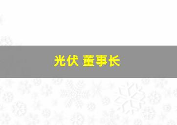 光伏 董事长